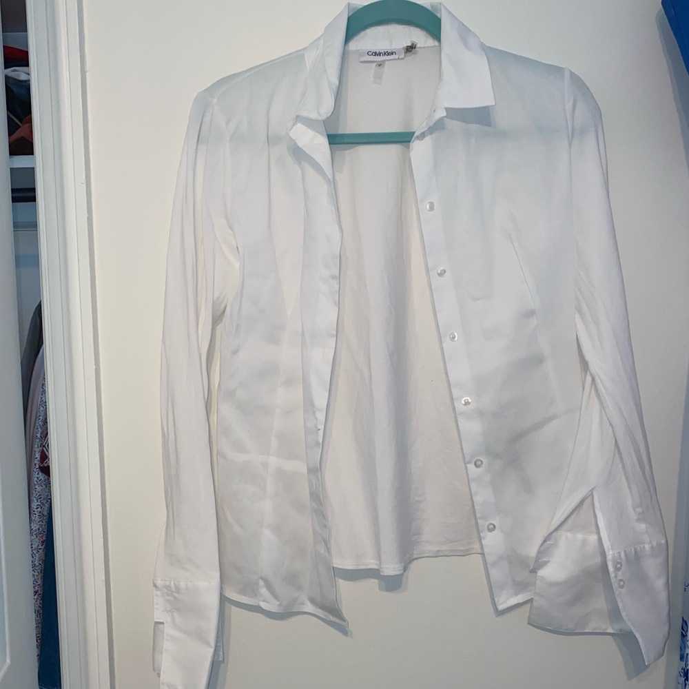 White Button Up Top